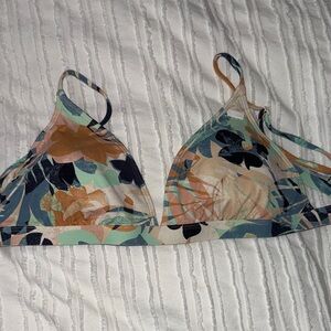 Roxy triangle bikini top floral